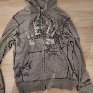 American Eagle Outfitters Gray Zip Up Sweater